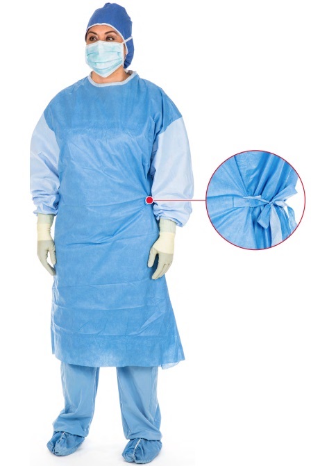 Gown Surgical Impervious Breathable with Towel SmartSleeve™ 2X-Large Blue Sterile AAMI Level 4 Disposable (1/EA 20/CS) by Cardinal  ID 9071